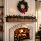 Solid Wood Fireplace Mantel Shelf  63  Floating Mantel Shelf For Over Fireplace