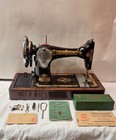 1935 Singer No 28 Hand Crank Sewing Machine And Case Great Condition   