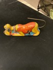 Vintage 1939 Marx Tin  Litho Wind Up Disney   s Pluto Watch Me Roll Over Toy