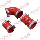 Silicone Hose Kit W  Stainless Clamps Fits Gm Lbz Lmm Duramax 6 6l 2006-2010 Red