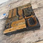 Small Vintage Wooden Letterpress Printer   s Block Wall Art Hanging Typography