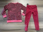 New Nike Kids Girls Cheetah Print Outfit 2 Pc Set Pomegranate Red 36i278-r0m 6x