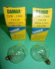 Lot Of 2 Vintage 25w Damar Clear Vanity Light Bulbs G16 Nos