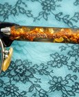 Vintage Shuron Gold   filled Browline Eyeglasses     Mid   century Classic     Amber   