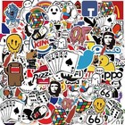 100pcs Skateboard Stickers     Cool Punk Meme Vinyl Laptop Luggage Decal Pack