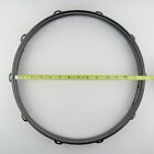 2 New 14  Snare Drum Hoops 10 Lug 2 3mm Black Nickel 1 Batter 1 Snare