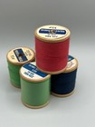 Wooden Spools Of Thread  Lot Of 4 With Thread  Full  Vintage