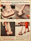 1960  Singer Rug Cleaners Floor Polishers Vintage Print Ad Housewife High Heels