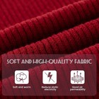 3pcs Womens Winter Beanie Hat Scarf Touchscreen Gloves Set Knitted Warm Gift Red