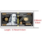 10pcs Gold Foil Banknotes 100 Us Dollars Black Novelty Currency Display Gift Set