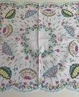 Darling New Luray Handkerchief Hankie    Plaid   Floral Umbrellas Scalloped Hem 