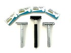 3 Pcs Old School Mens Vintage Classic Safety Razors   20 Razor Blades Gift Set