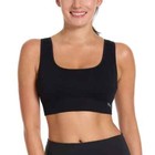 Puma Women s 2-pack Square Neck Seamless Sports Bra  Black gray  Size S