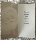 Unused Christmas Santa Face Gold Accent Vintage Greeting Card 1960s Hallmark
