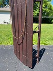 Antique Primitive Wooden Snow Sled Original Red Paint Primitive Folk Art Cabin L