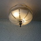 Vintage Art Deco Semi Flush Mount Glass Ceiling Light Fixture 10 