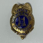 Captain Squantz Engine Co Fairfield Conn Obsolete Fire Badge Firefighting