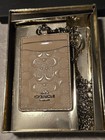 Coach Taupe Id Boxed Lanyard Set Signature C Keychain Keyfob Silver Chain Nwt