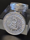 Dont Tread On Me Coin Ring  999 Silver Live Free Or Die You Pick Size 8-13