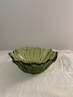 Vintage Indiana Green Glass Lily Pons Sunflower Bowl Candy Dish 7  X 2 5 