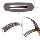 8 Pack Flat Hair Clips For Women  Lay Down French Flat Claw Clips  Alligator