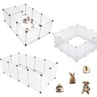 Dog Pet Playpen Portable Plastic Yard Fence Animals 12 20 Panel Exercise Cage