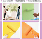 4-48pc Prof  Grade Paint Roller Covers 4  Microfiber 1 2  Nap Excellent Coverage