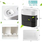 Gfware Toothbrush Holder Toothpaste Dispenser Wall Mounted With Cover  4 Slots