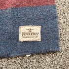 Pendleton Yakima Camp Clearwater Striped Throw Wool cotton Blanket 74x58 Gray