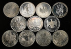 Germany 1972-1997 10 Mark 11 Pc  Lot