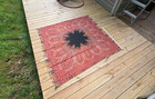 Vintage Antique Hand Woven Kashmir Paisley Shawl 70    X 70   Throw Has Tear 