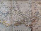 1890 South Western Africa Guinea Orig Vintage Geographical Map 15 X 9 5 C22-4