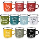  10 Pcs 12 Oz Christian Coffee Mugs Enamel Mugs With Handle Espa  ol Style