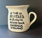Rare Pottery Mug  the Beatles Story  Albert Dock Liverpool Help  Mccartney Pose