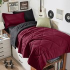 Twin Xl Comforter Set     5-piece Red   Black Bed In A Bag For Cozy Nights