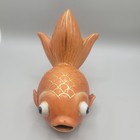 Vintage Japanese Kutani  Lucky Goldfish Ceramic Figurine With Gold Accent 