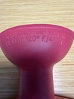 Vintage Rubber Hot Water Bottle With Stopper Red Starburst Hanging 7 x14  Camp