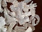 Big Lot Vtg Antique Hand Made Crochet   Lace Net Filet Pieces Collars Sew Craft