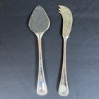 Vintage Godinger Silver Plated Cheese Serving 2 Piece Set Patina