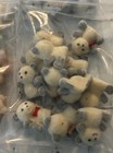 Large Lot Vintage Flocked Mini Colorful   Panda Bears Taiwan Kawaii Crafts