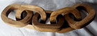 5 Link Hand Carved Wooden Decorative Chain Made In Indonesia L23  W5 5 