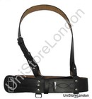 Sam Browne Belt   Shoulder Strap  Black Leather Chrome Fitting R144