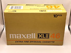 Maxell Xlii 46  Usa  10 Pack  Blank Audio Cassette Tape  sealed  New 