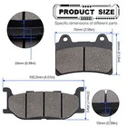  Brake Pads For Yamaha Roadstar 1600 Silverado Midnight Star 1999-2003 Royal 