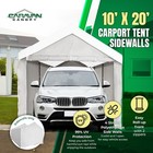 Canopy Tent Sidewalls For Domain Carport With Straps  Ideal For Garage Storag   