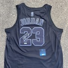 Michael Jordan Hand Signed  23 Black Bulls Team Jersey Autographed Coa Holo Auto