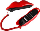 Red Mouth Telephone Wired Cute Sexy Lip Phone Real Corded Lip Landline Phone 