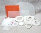 Large Lot Of Plastic Canvas Shapes Round Hearts Stars Frames Sheets 7   10 Mesh