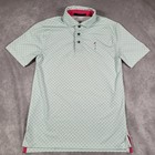 Greyson Polo Shirt Youth Xl Mint Green Geometric Golf Performance Stretch Print