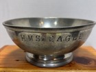 Vintage Hms    Eagle British Royal Navy Pewter Mess Bowl